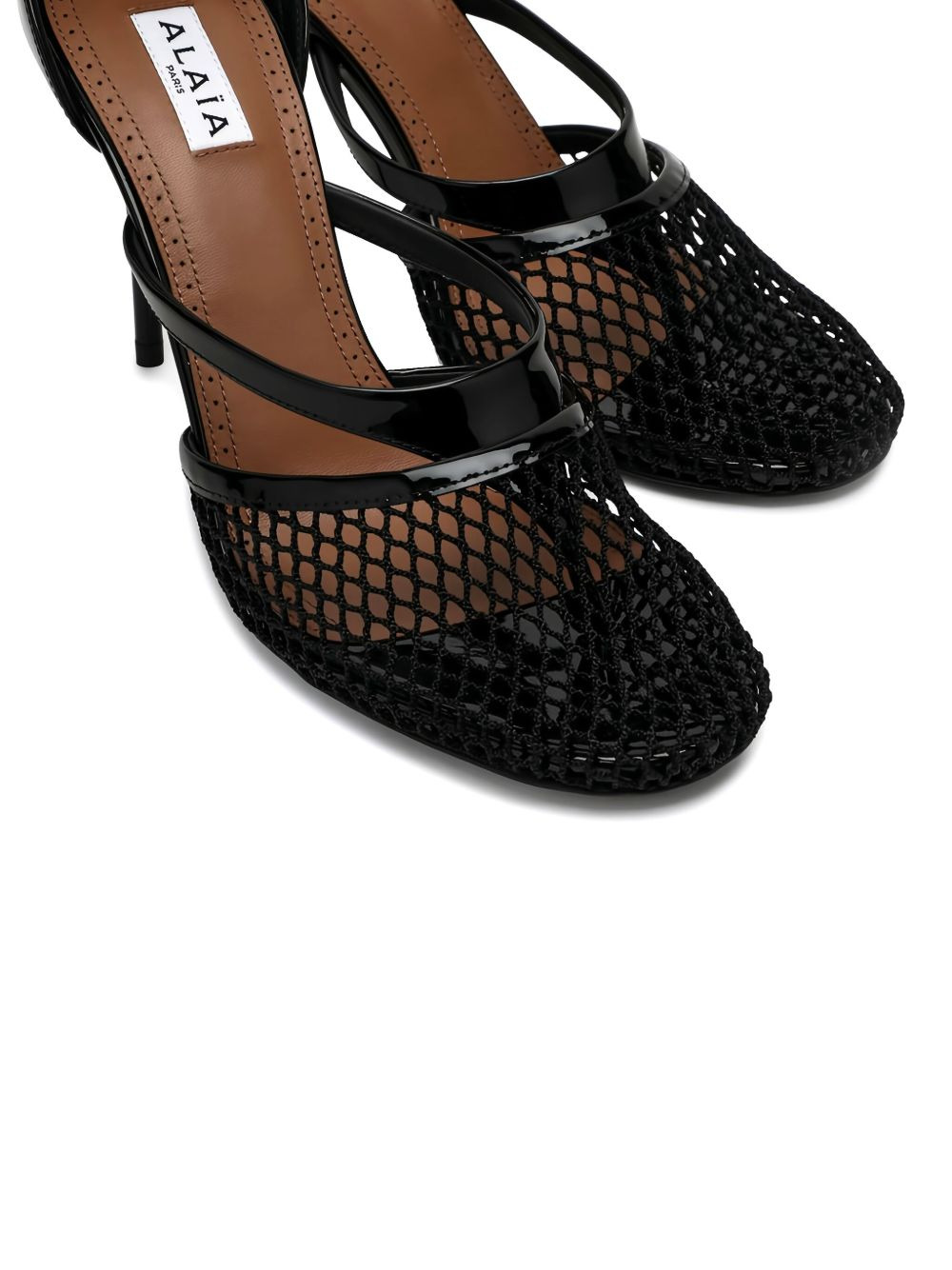 90mm Infradito patent-leather pumps - 5