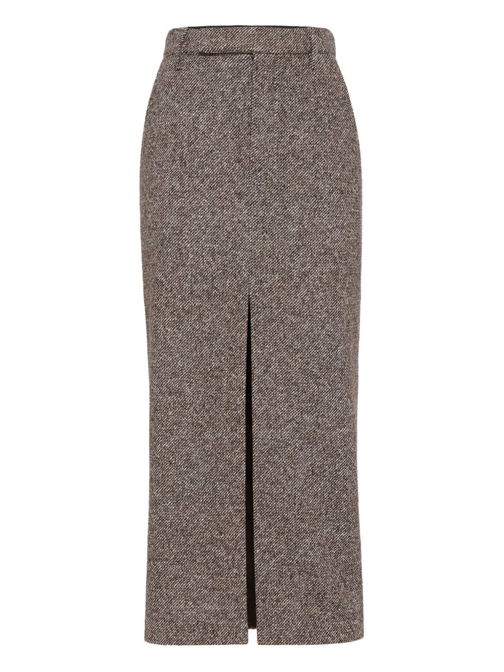 Wool long skirt - 1