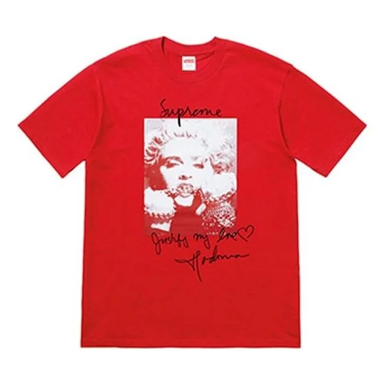 Supreme FW18 Madonna Tee Red Printing Short Sleeve Unisex SUP-FW18-003 - 1