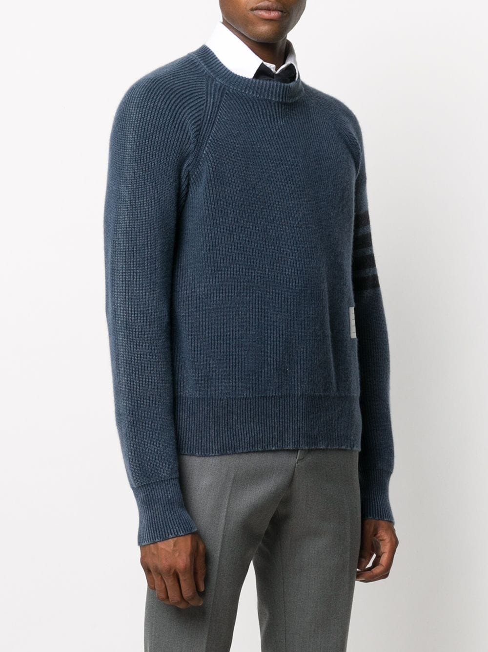 garment-dyed 4-bar pullover - 3