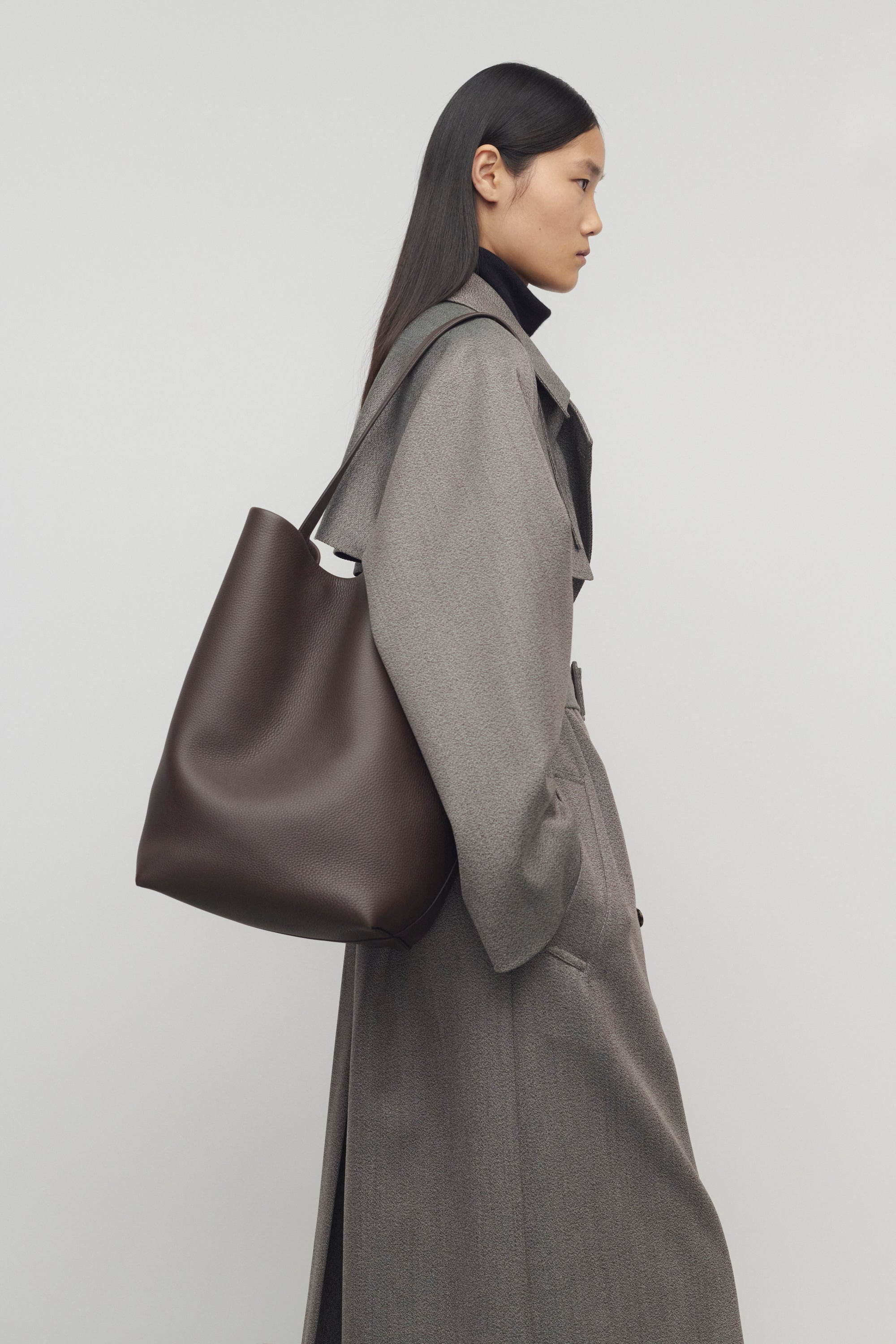 Large N/S Park Tote Bag in Leather - 4