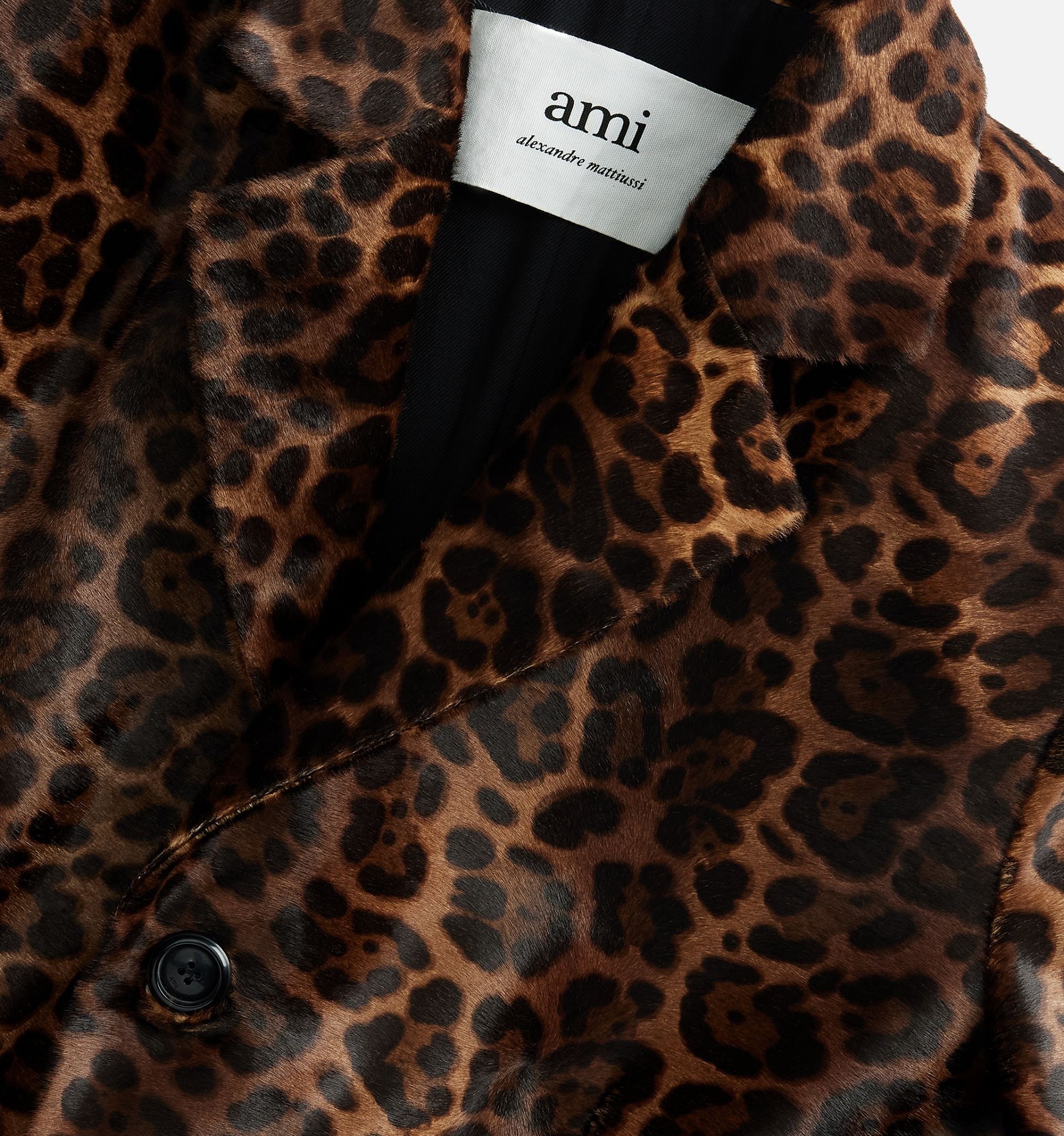 Three Buttons Leather Coat - 4
