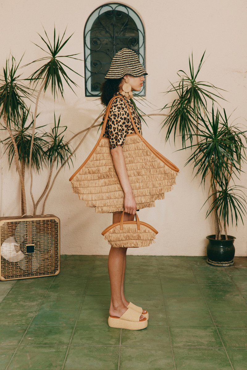 Mini Fringe Mercado Tote In Natural 5