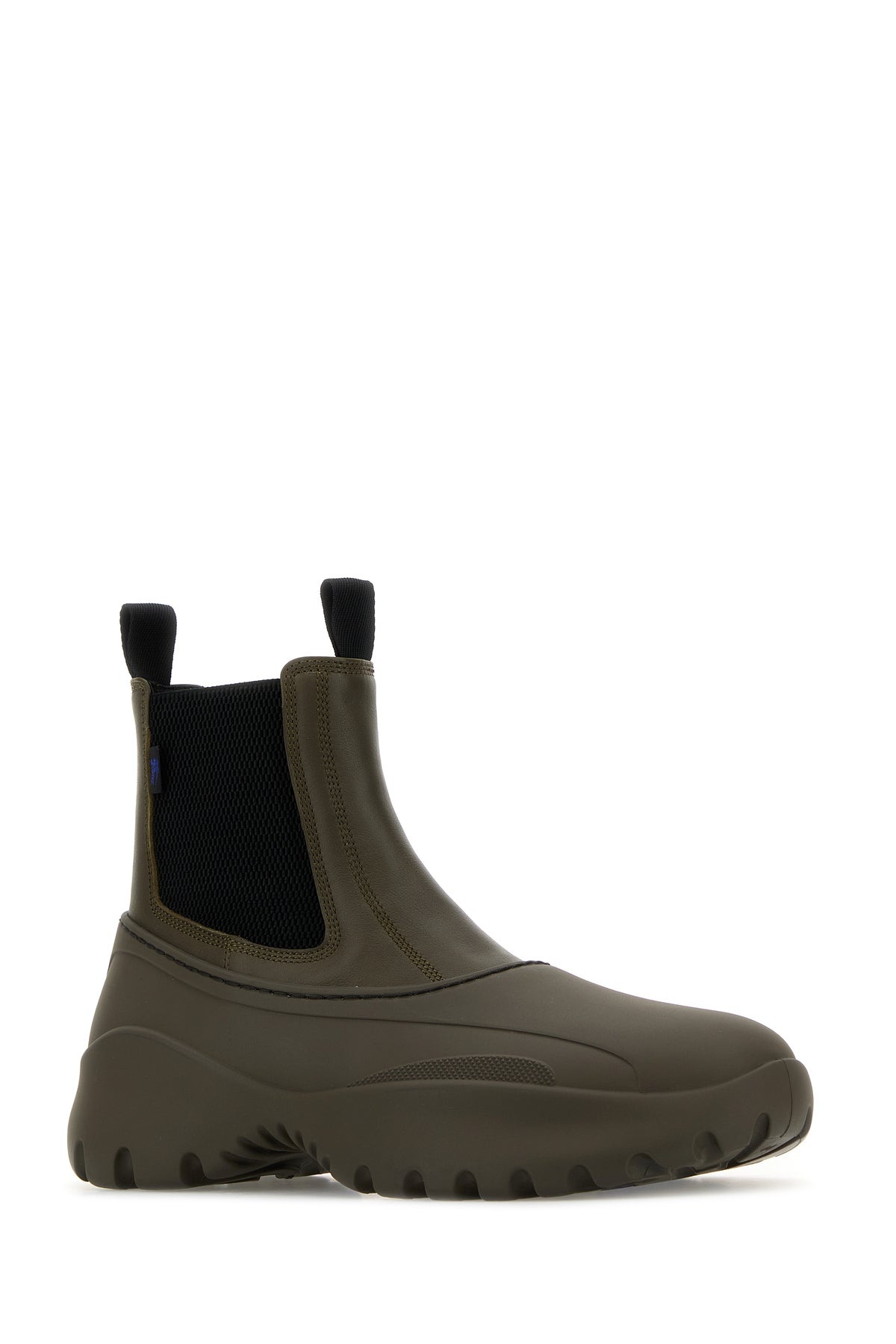 Olive green leather and rubber Chelsea Scoot ankle boots - 2
