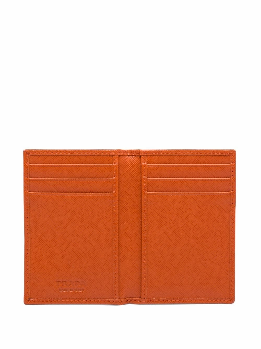 triangle-logo Saffiano leather cardholder - 3