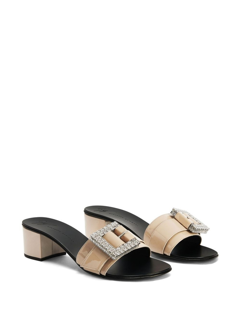Giuseppe Zanotti Miss Buckle 40mm crystal-embellished sandals outlook
