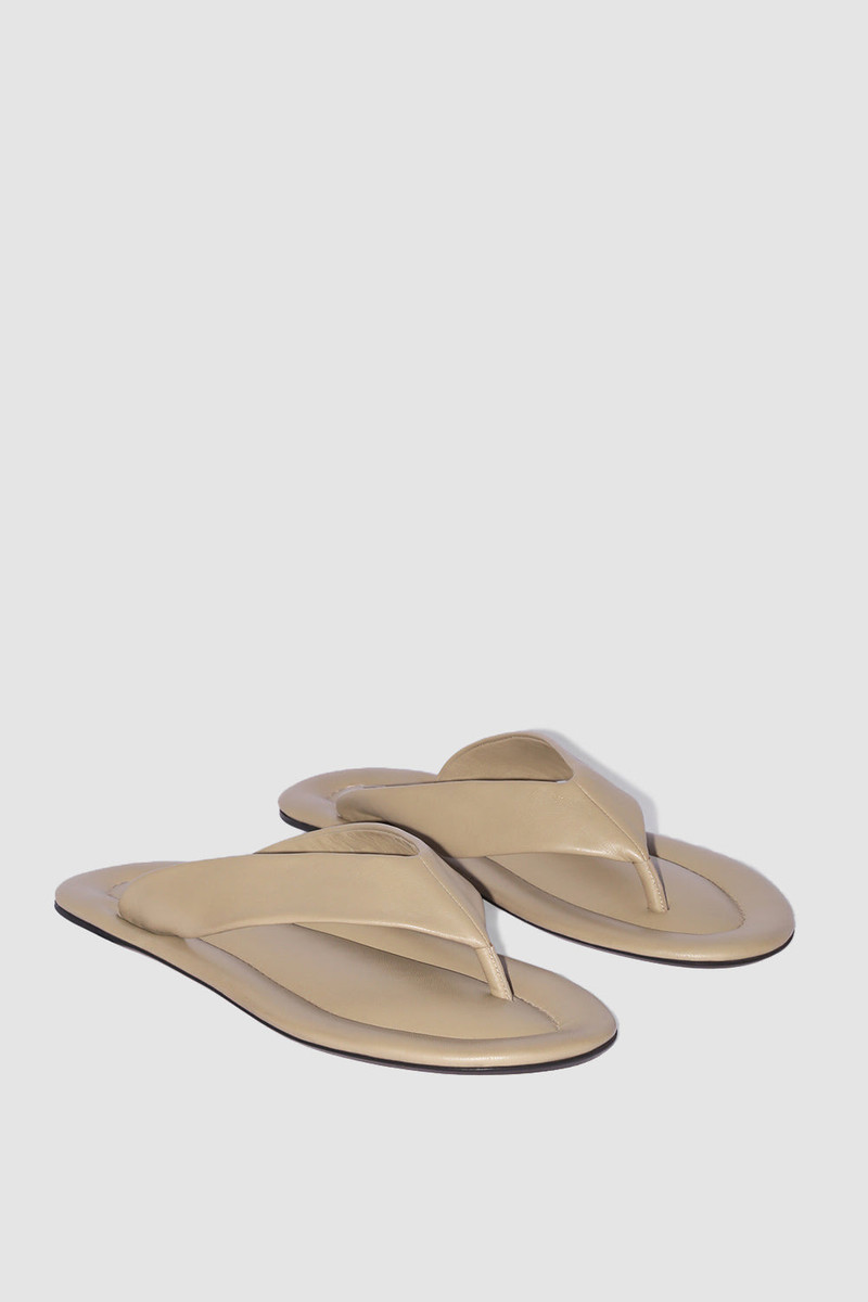 BY FAR Dasha Mangrove Lamb Nappa Leather Flip-Flop Sandal outlook