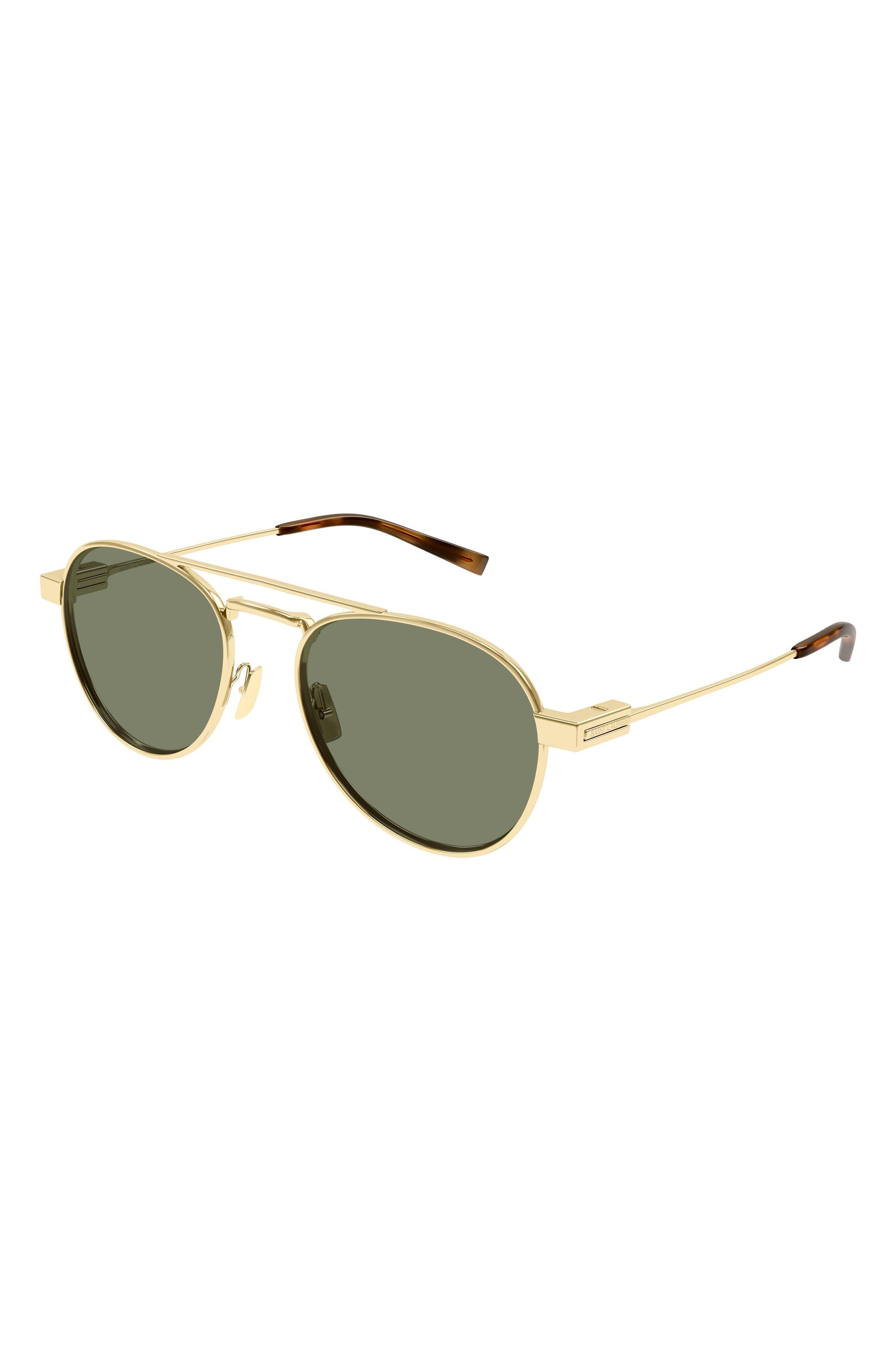 Saint Laurent 54mm Aviator Sunglasses in Gold at Nordstrom - 2