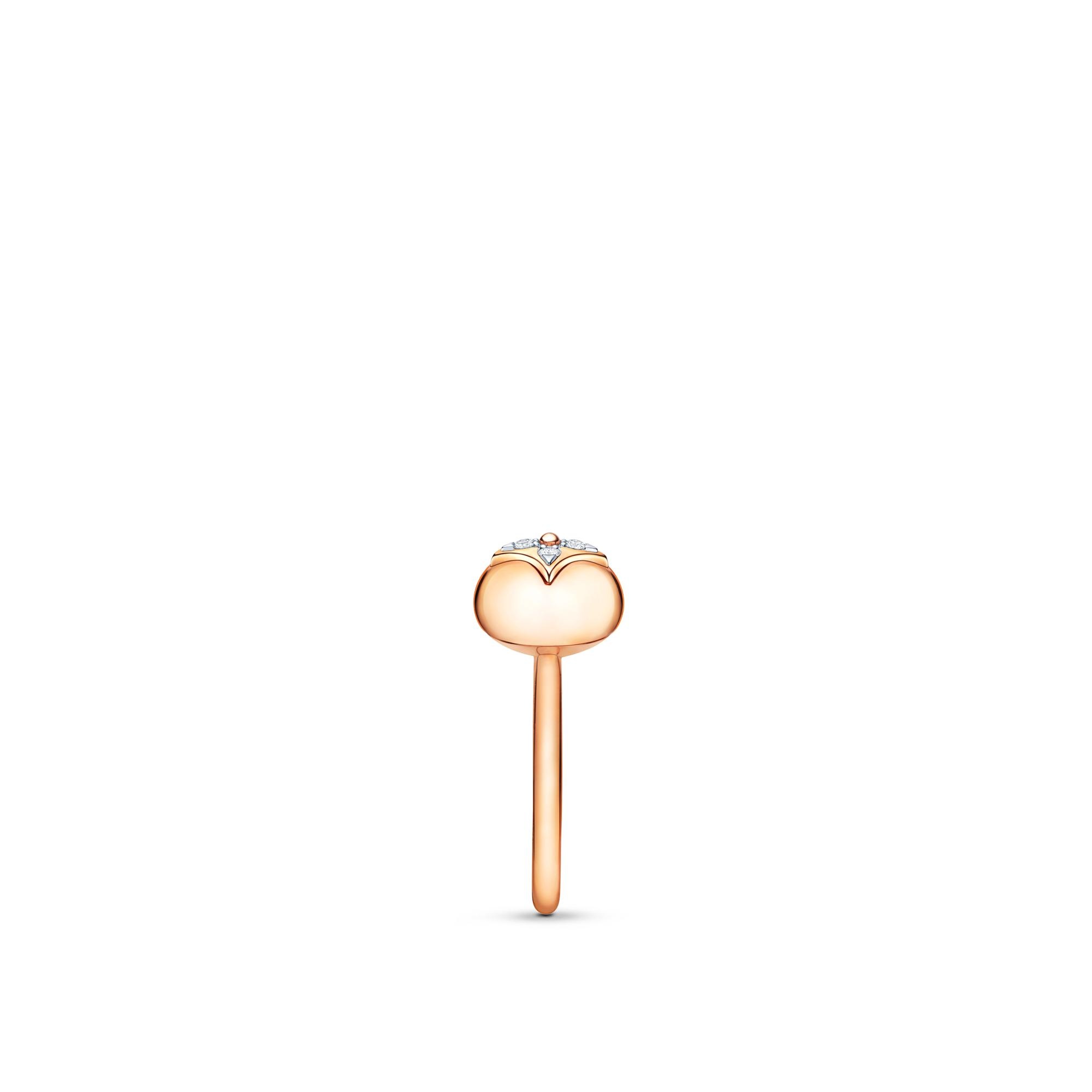 B Blossom Ring, Pink Gold, White Gold And Diamonds - 3