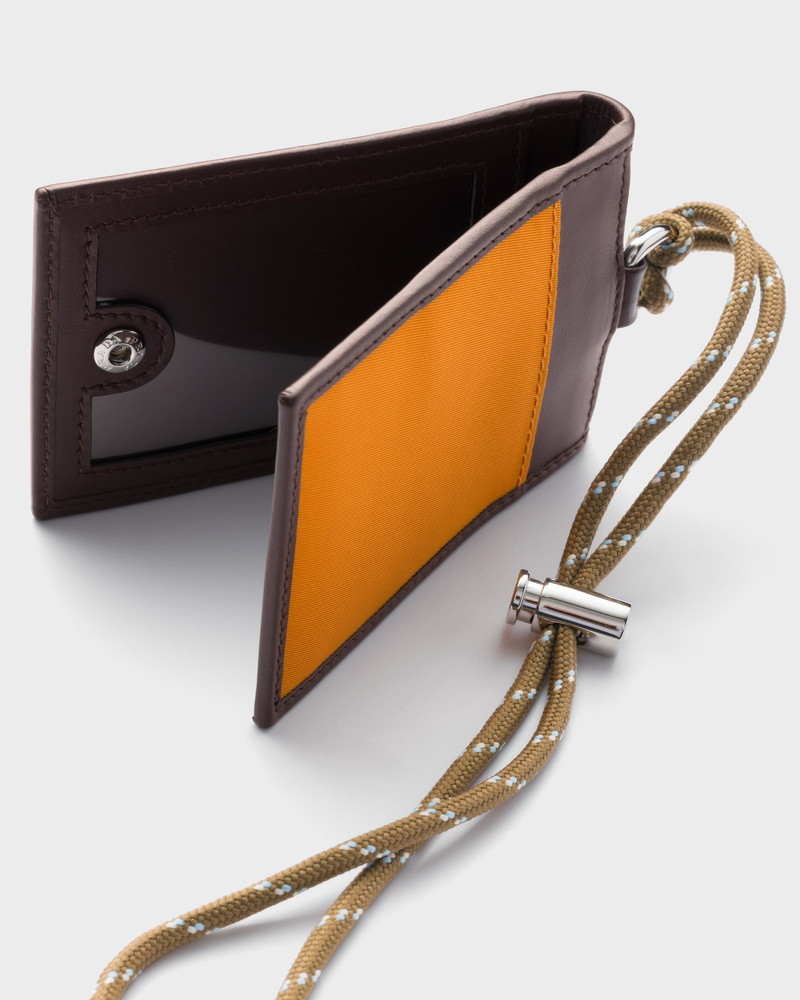 Prada Prada Speedrock Re-Nylon and leather card holder with strap outlook