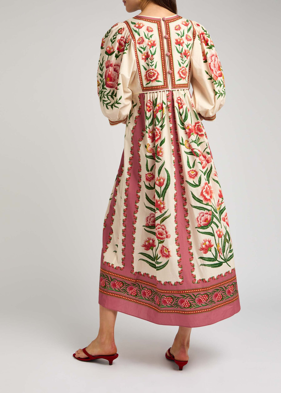 Farm Rio Ainika Printed Poplin Midi Dress - 3