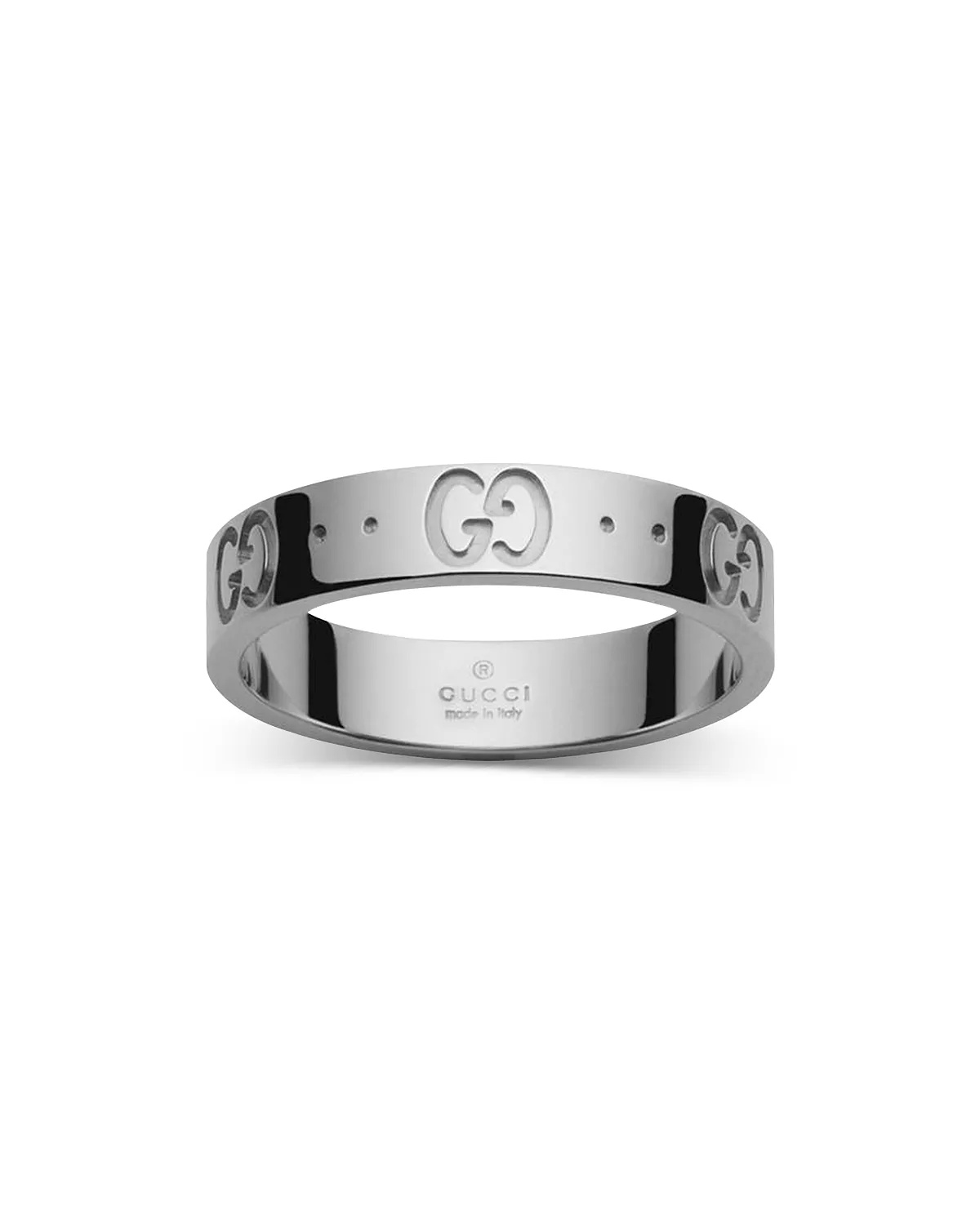 18K White Icon Logo Band - 1