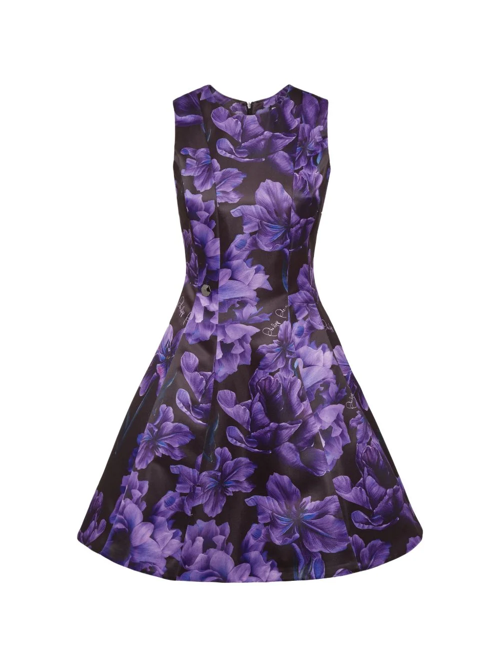 Duchesse floral-print A-line minidress - 1