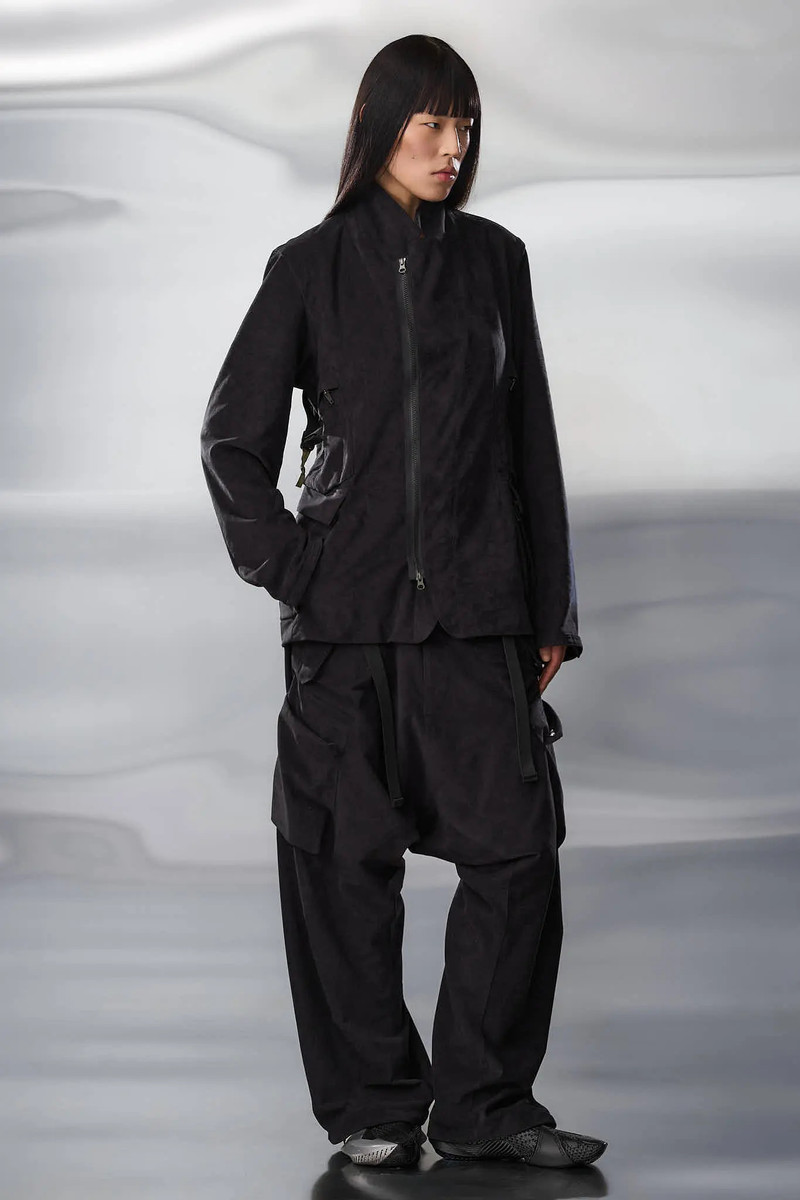 J29-TO Scrim Laced Ultra-Microfiber Blazer Black 27