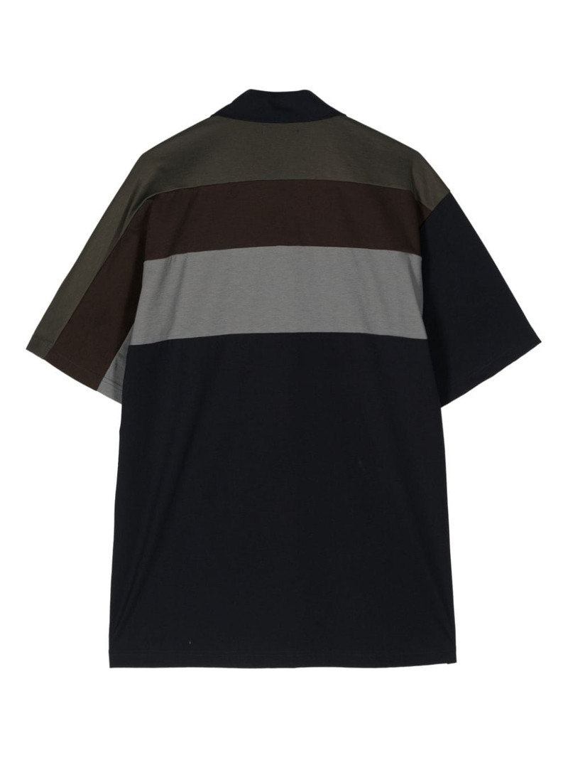 Kolor panelled colour-block polo shirt outlook