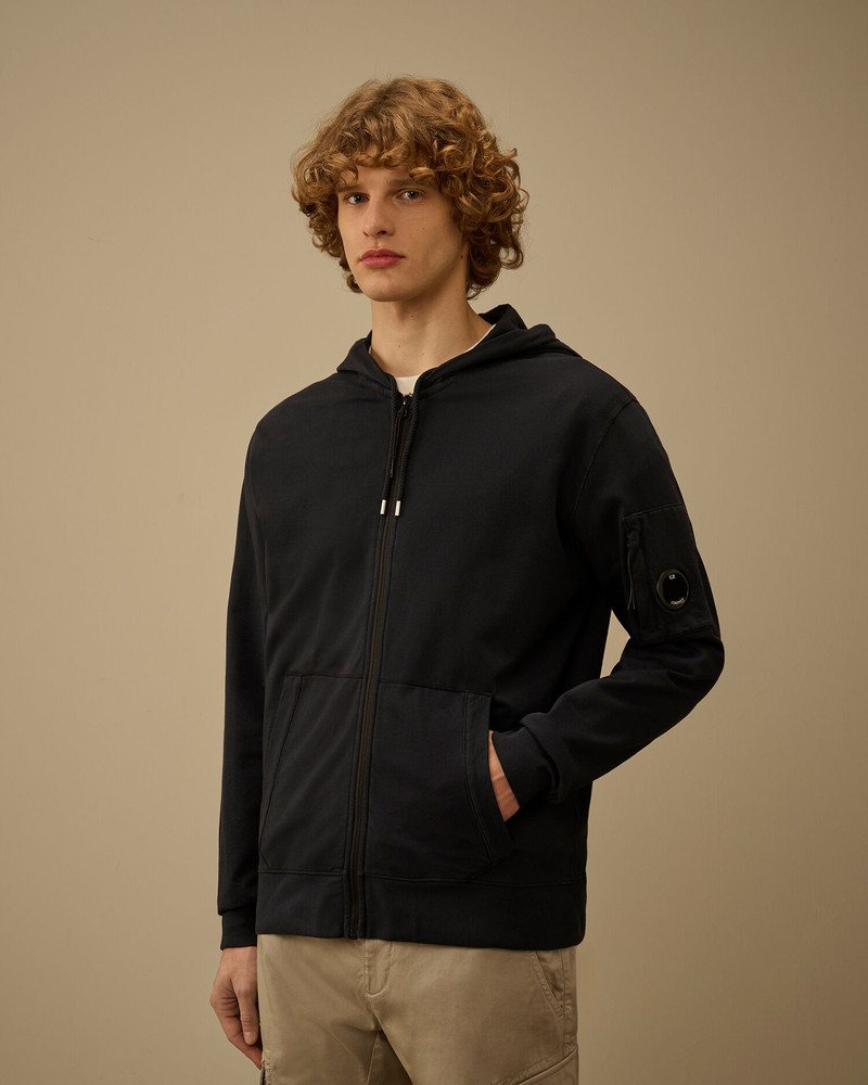 Light Fleece Zip Hooded Lens Sweatshirt 3