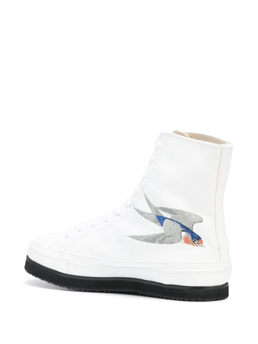 embroidered-bird high-top sneakers - 3