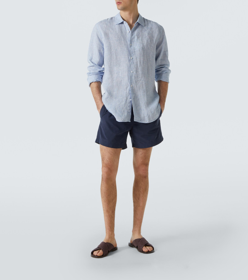 ORLEBAR BROWN Giles linen long-sleeved shirt outlook