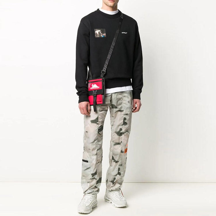 Off-White FW20 Caravaggio Angel Printing Sweater Men Black OMBA025E20FLE0051010 - 3
