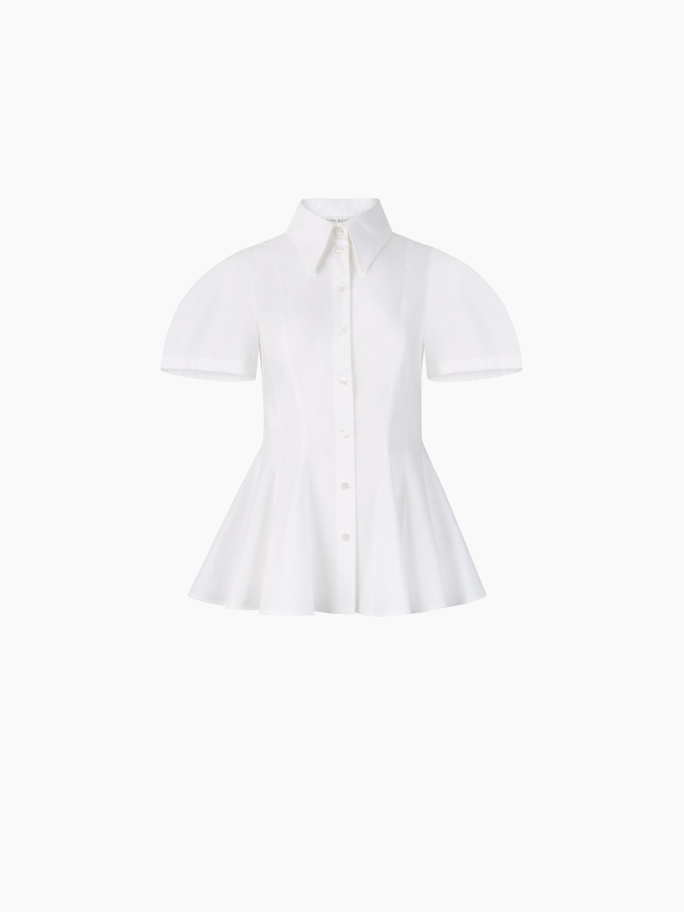 COTTON POPLIN PEPLUM SHIRT - 5