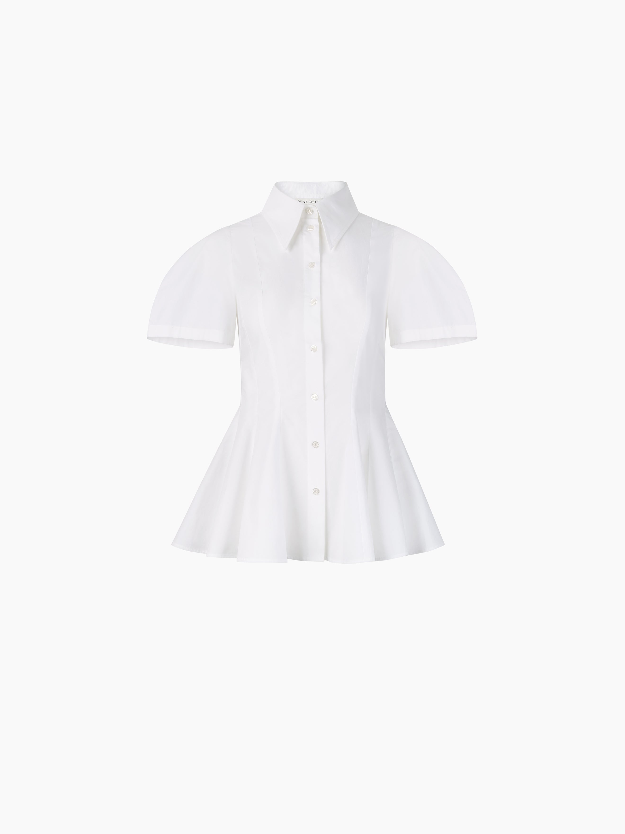 COTTON POPLIN PEPLUM SHIRT - 1