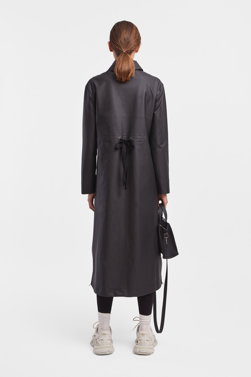 Hornstull Long Raincoat Black 4
