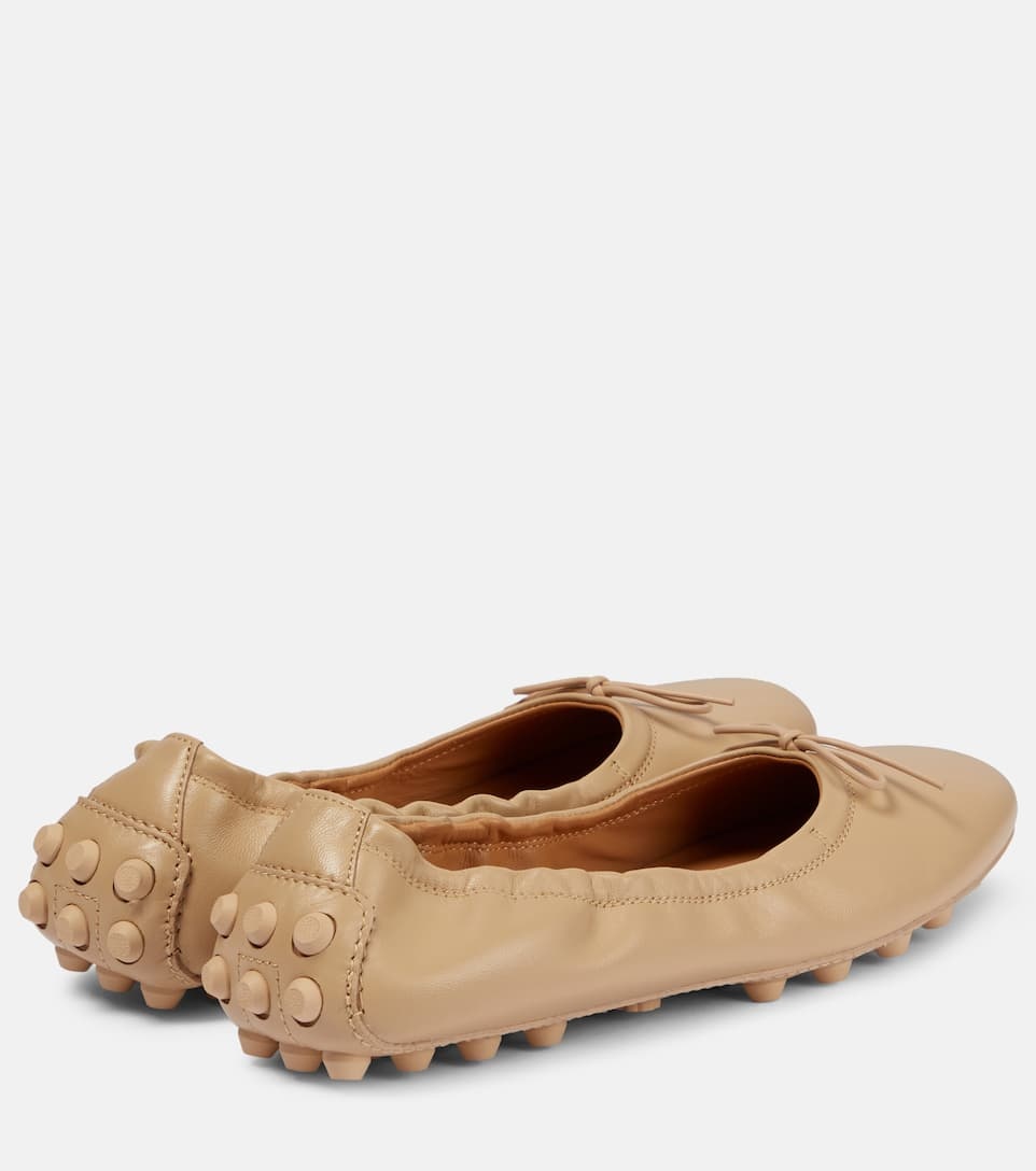 Bubble leather ballet flats - 3