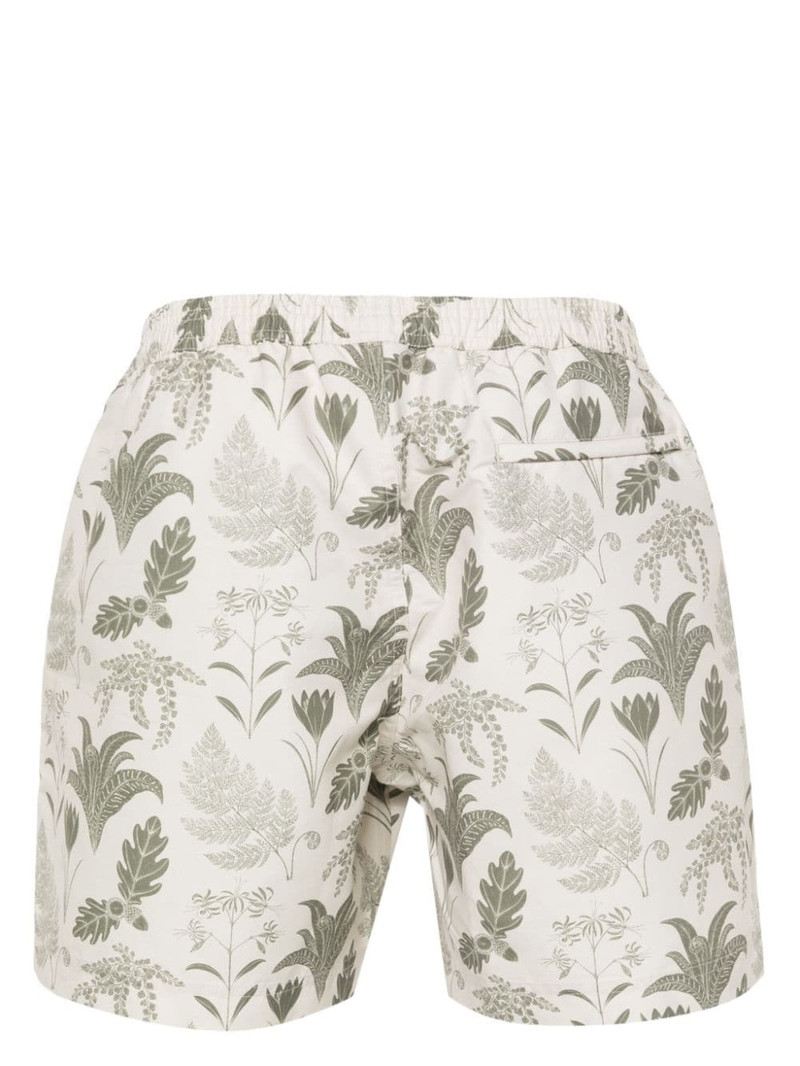 Sunspel leaf-print swim shorts outlook