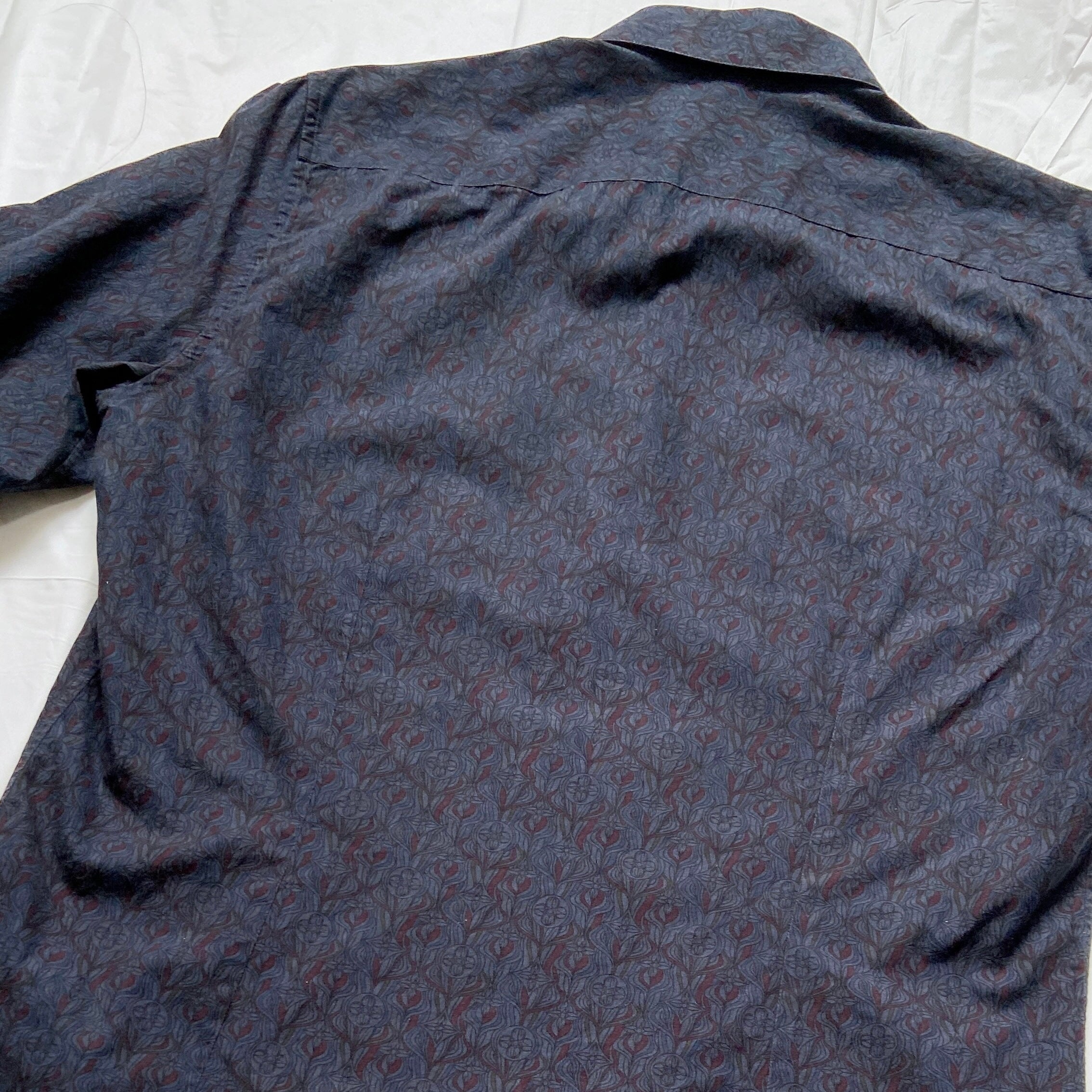 Louis Vuitton Fall 2010 Navy Monogram Button up Shirt - 9