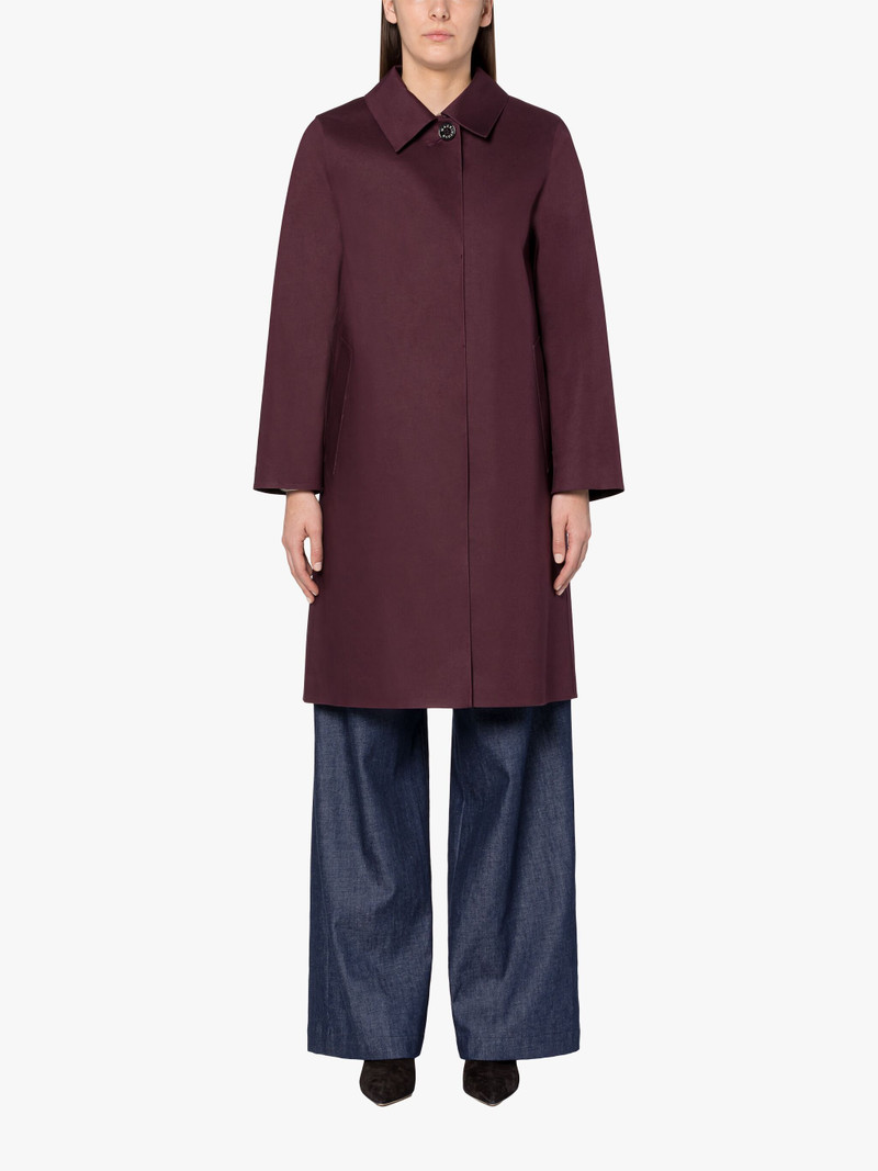 BANTON BURGUNDY BONDED COTTON COAT 3