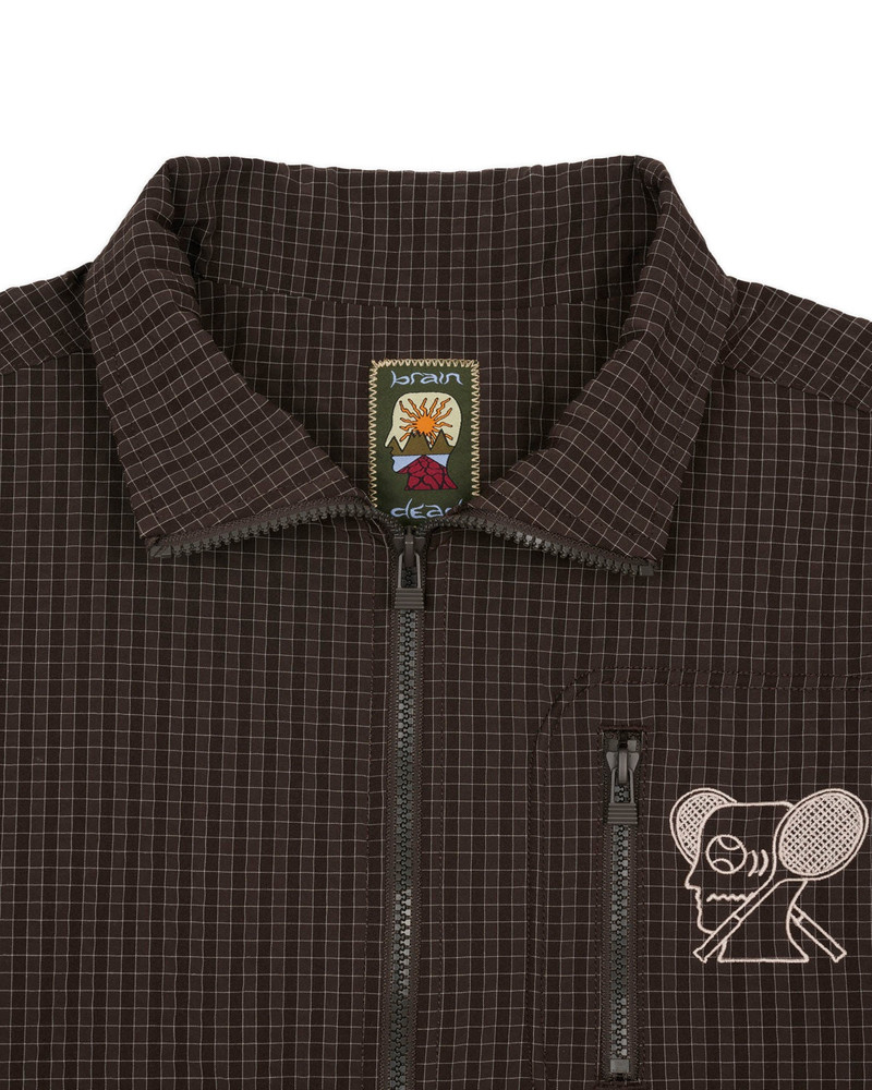 Brain Dead Equipment Tennis Zip Jacket - Chocolate 3