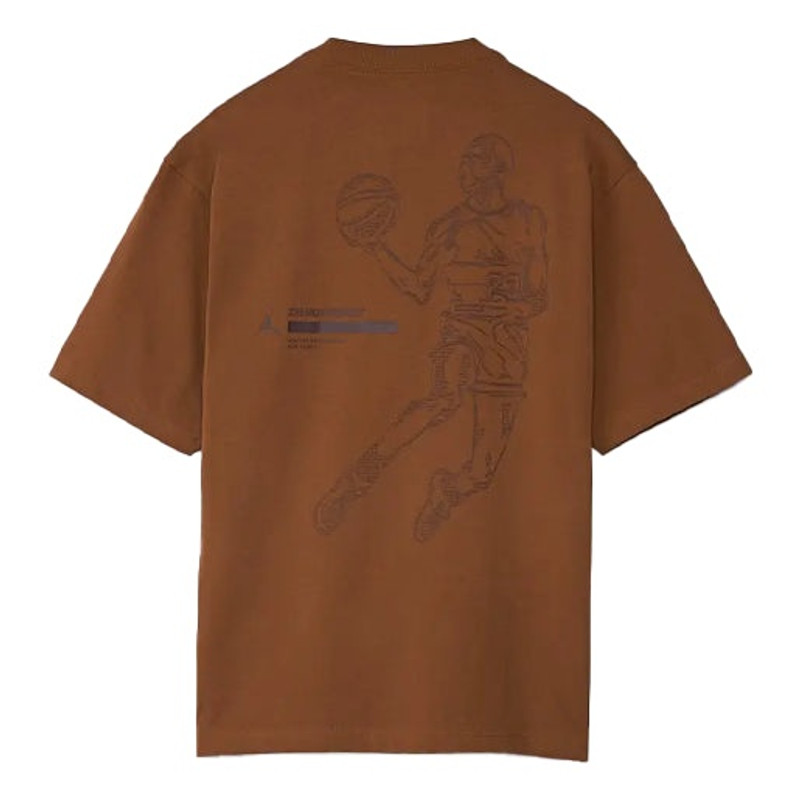 Jordan Air Jordan 23 Engineered Basketball Sports Printing Round Neck Short Sleeve Brown DC9769-204 outlook