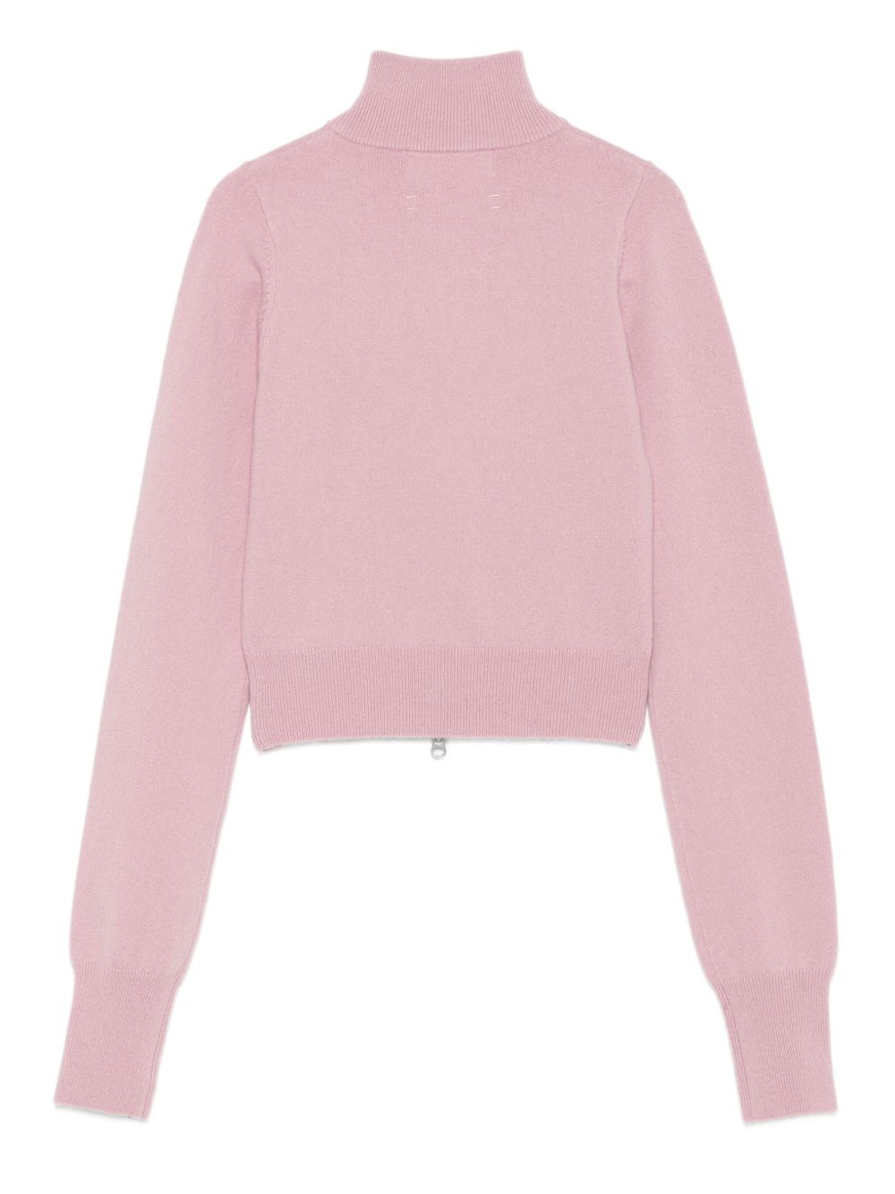 zip-front cropped cardigan - 2