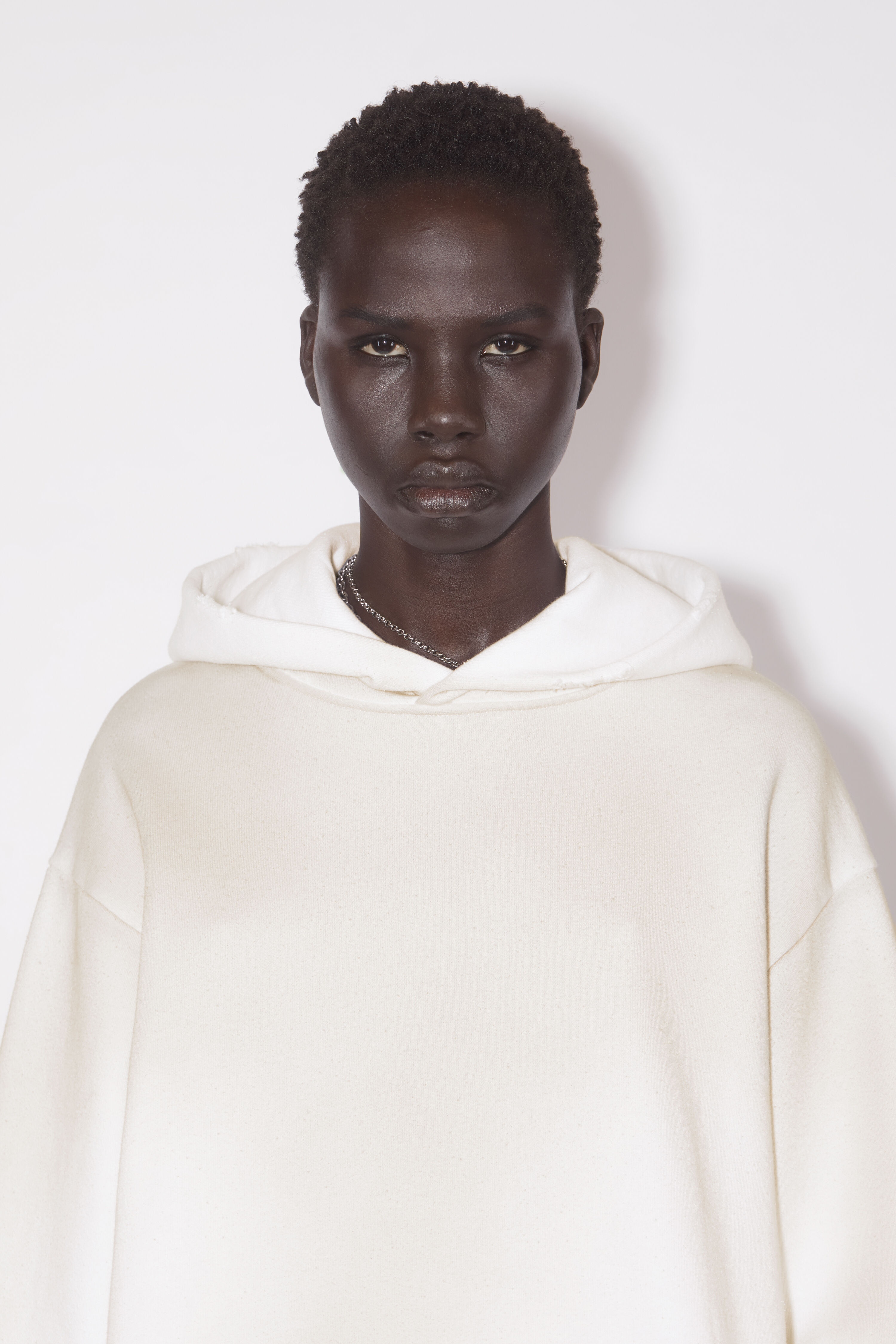 Logo hooded sweater - Dusty white - 4