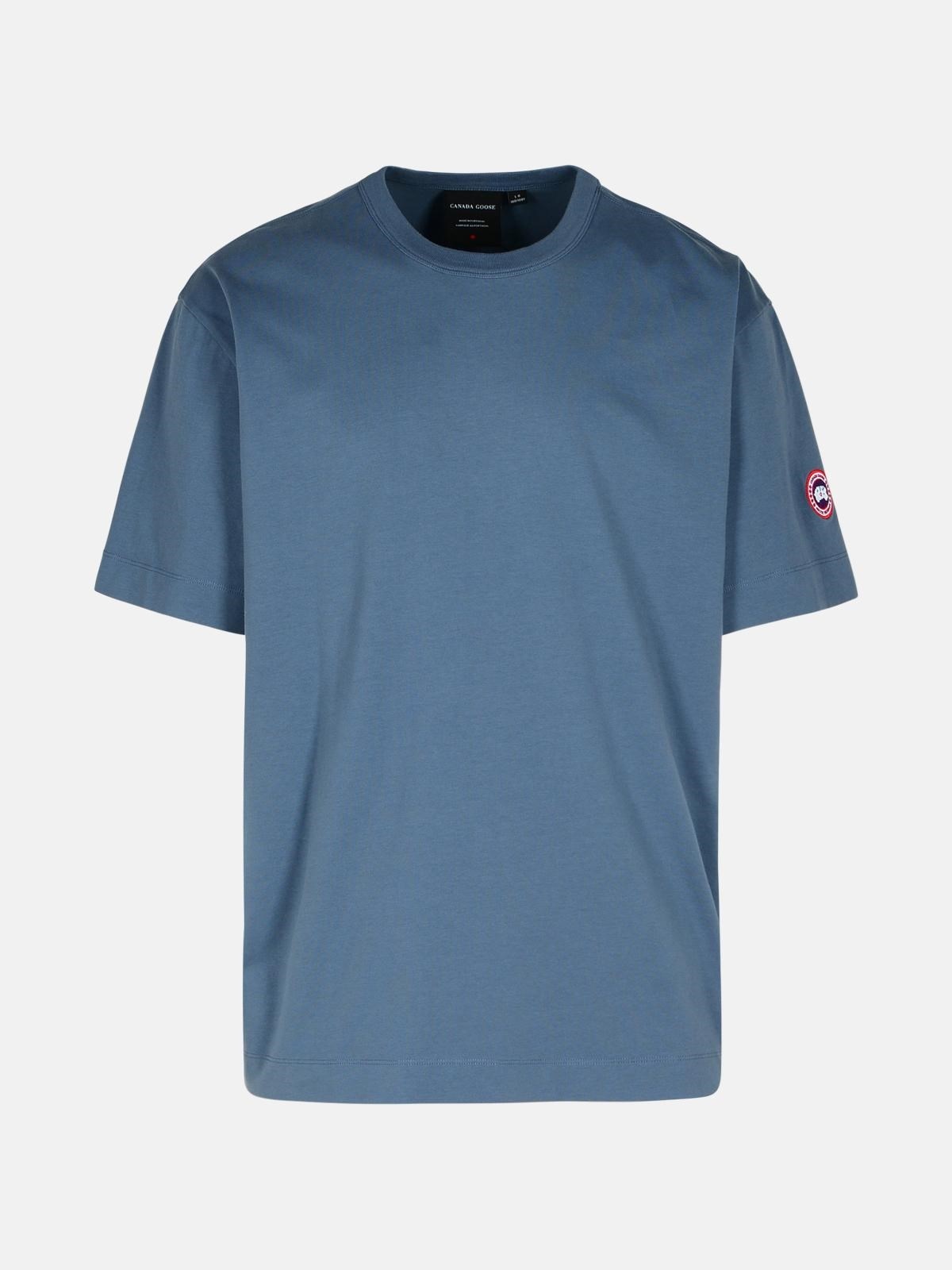 'GLADSTONE' LIGHT BLUE COTTON T-SHIRT - 1