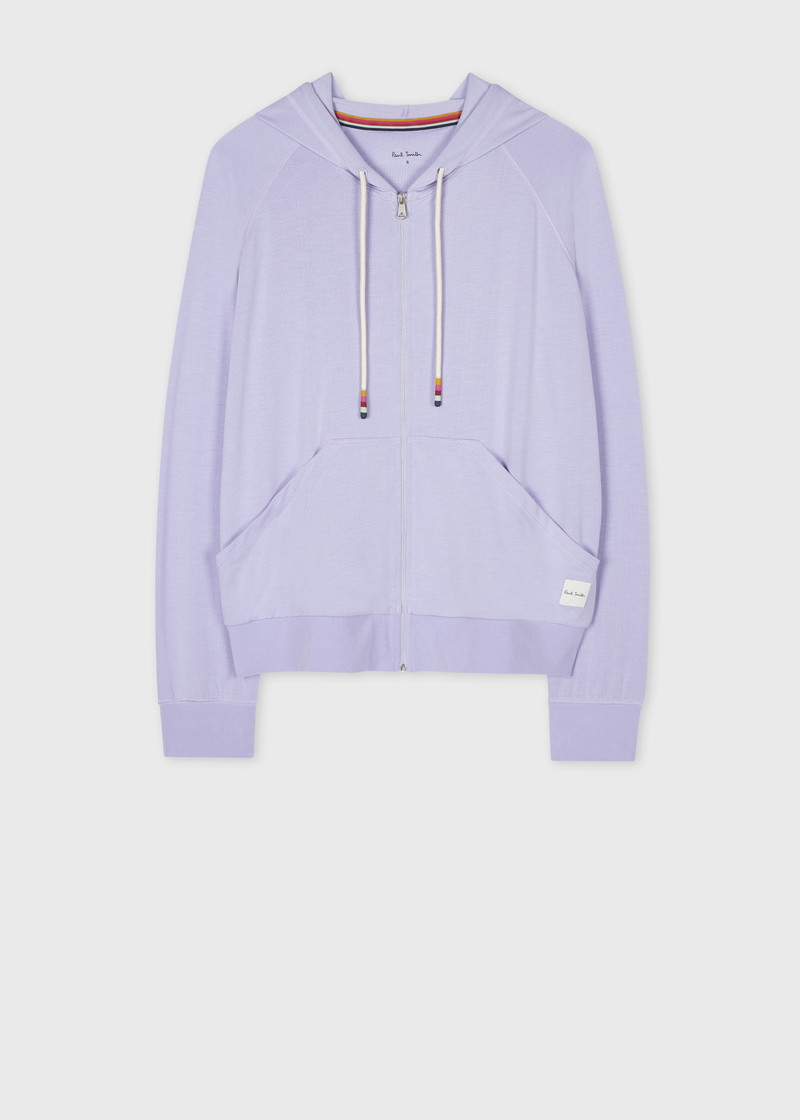 Women's Lilac Modal-Blend Zip Lounge Hoodie 1