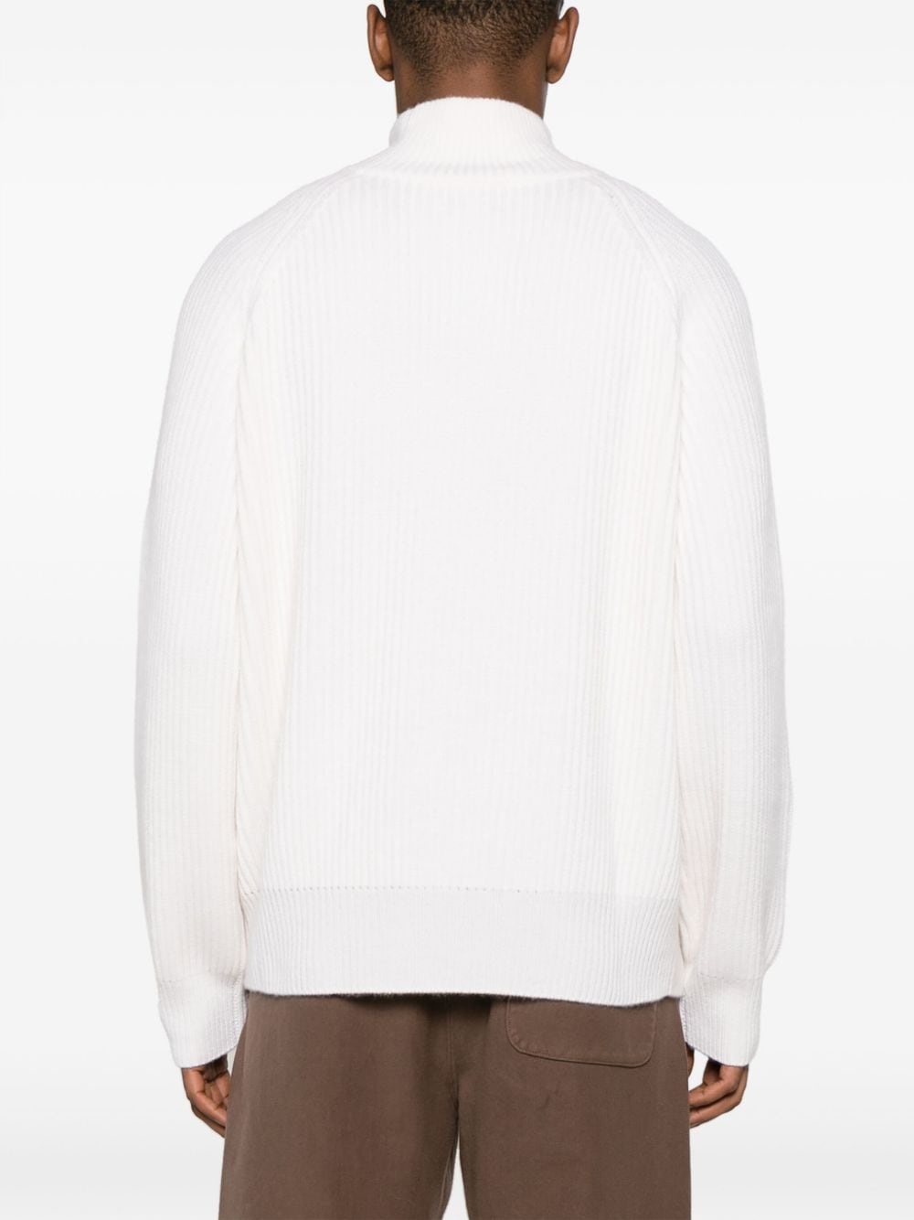 ribbed organic cashmere jumper - 5