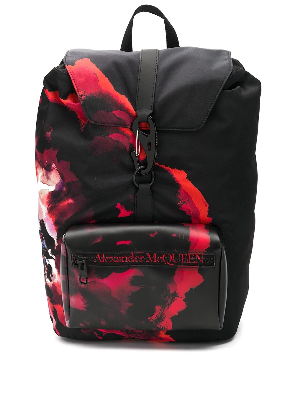 graphic floral print backpack - 1