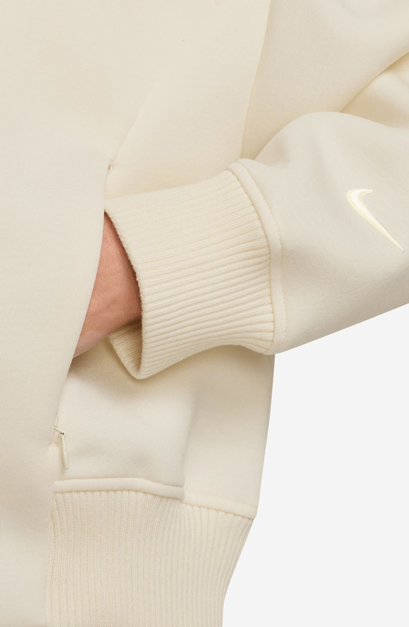 Nike Sportswear Destroyer Bomber Jacket in Pale Ivory/Sail at Nordstrom - 3