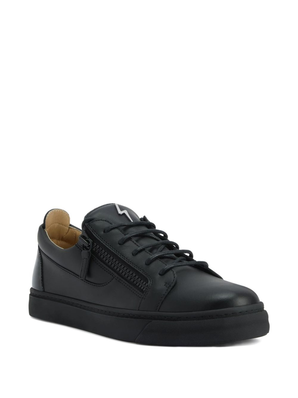 Frankie zip-detail leather sneakers - 2