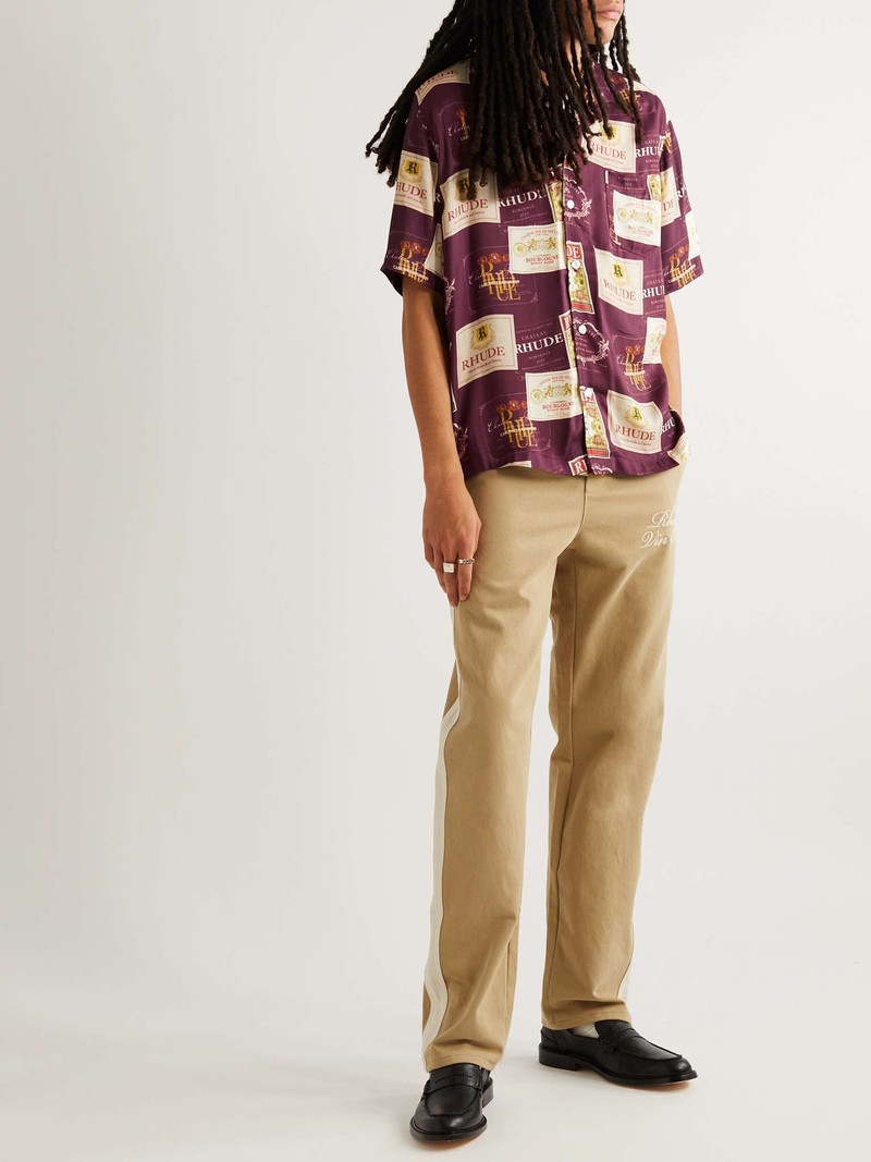 Rhude Wine Club Camp-Collar Printed Twill Shirt outlook