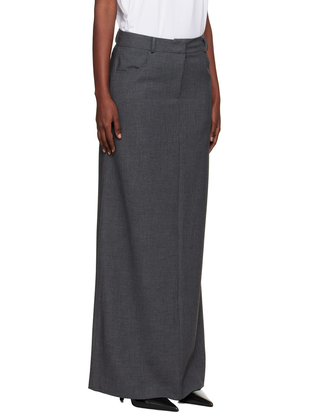 Gray Malvo Pencil Maxi Skirt - 2