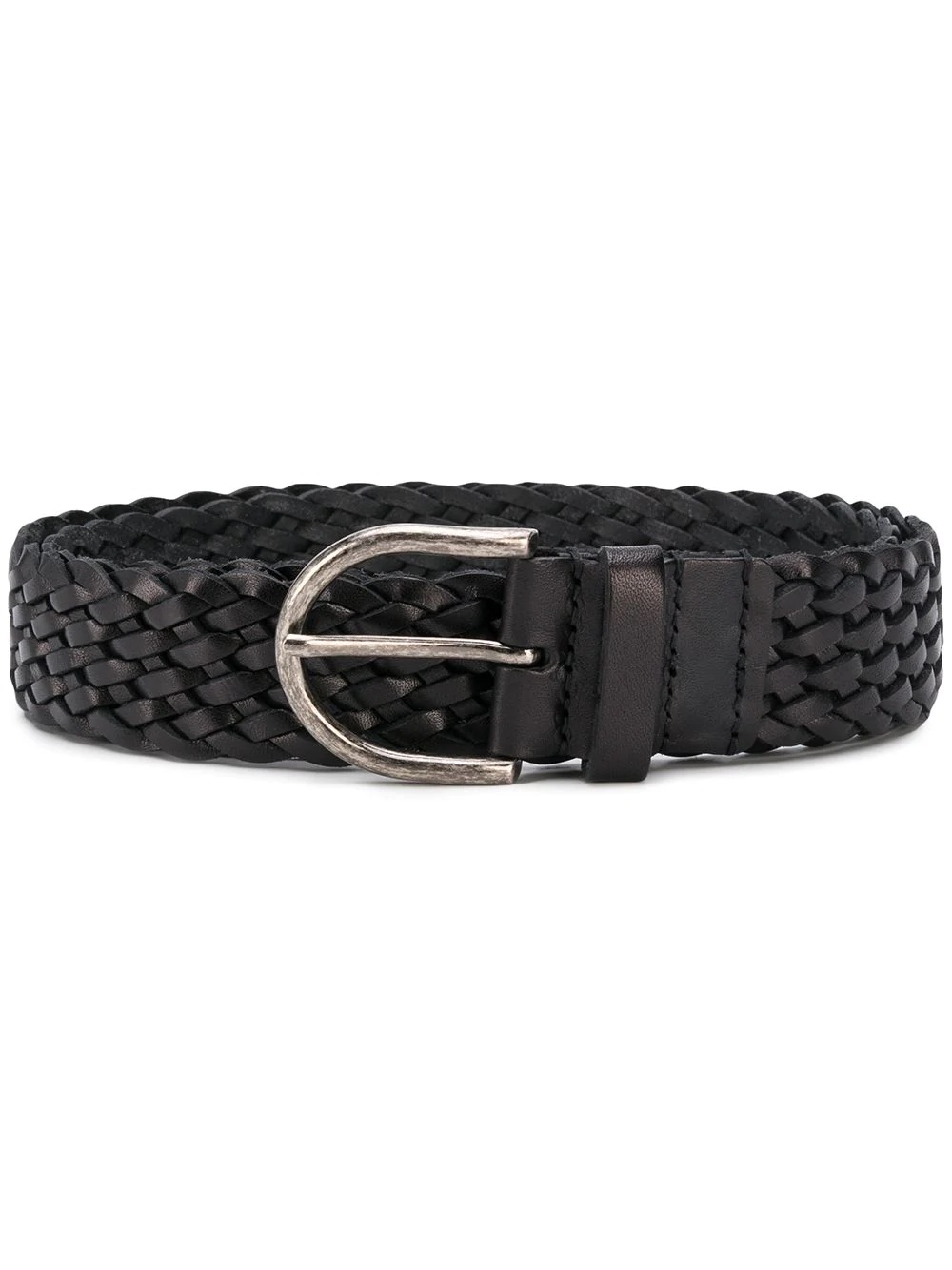 woven horseshoe buckle belt - 1