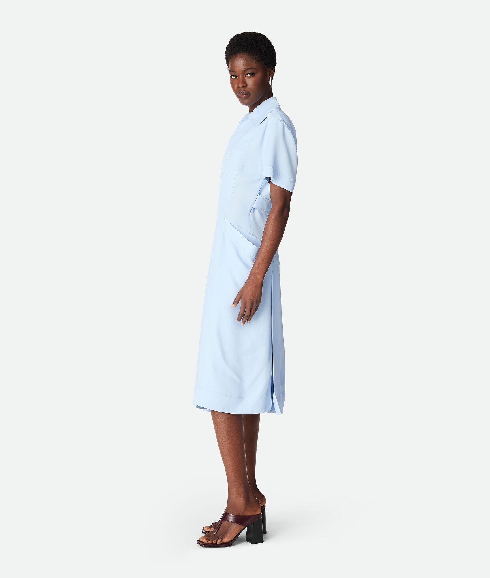 Viscose And Silk Twill Dress - 2