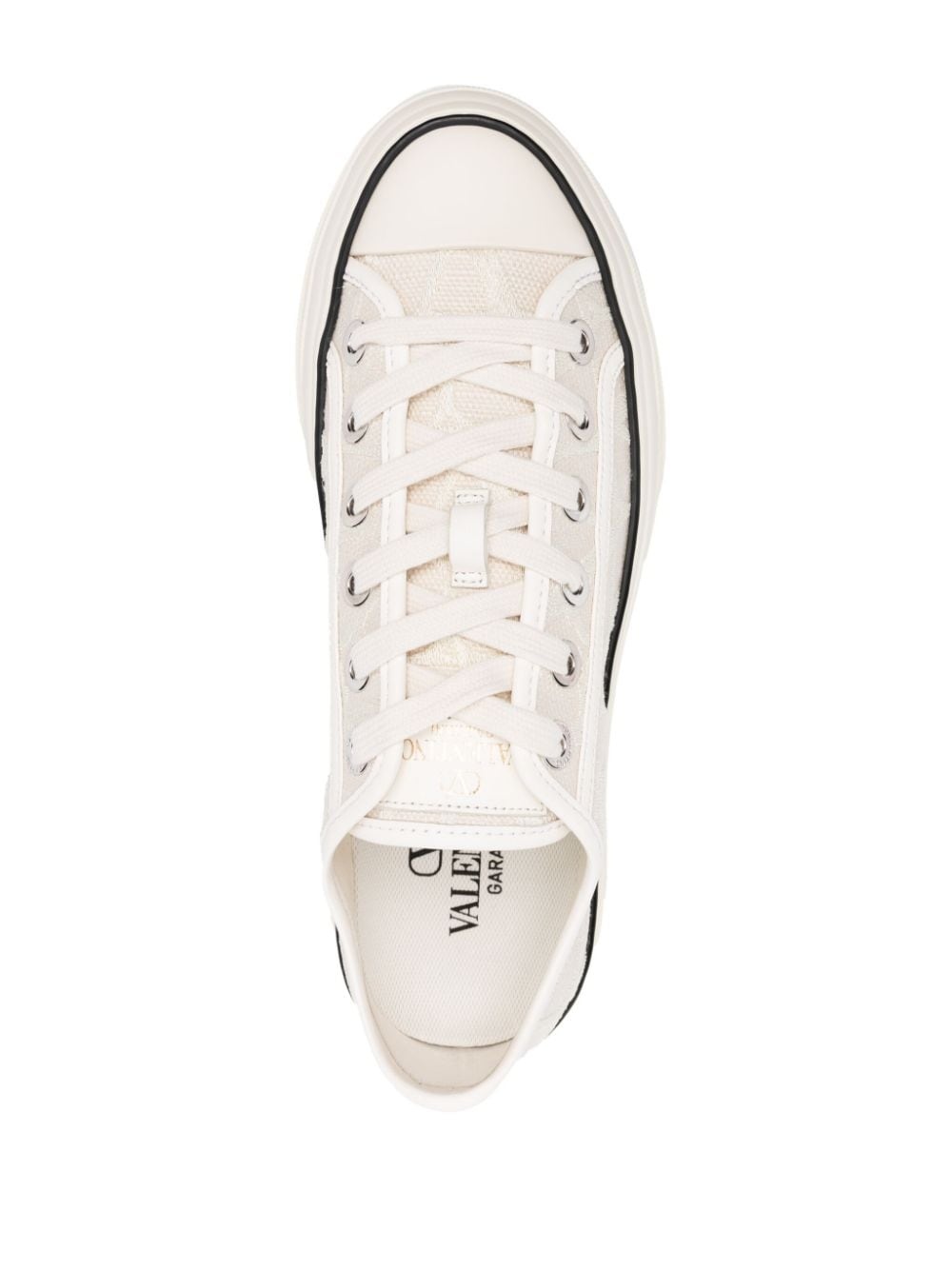 platform-sole lace-up sneakers - 4