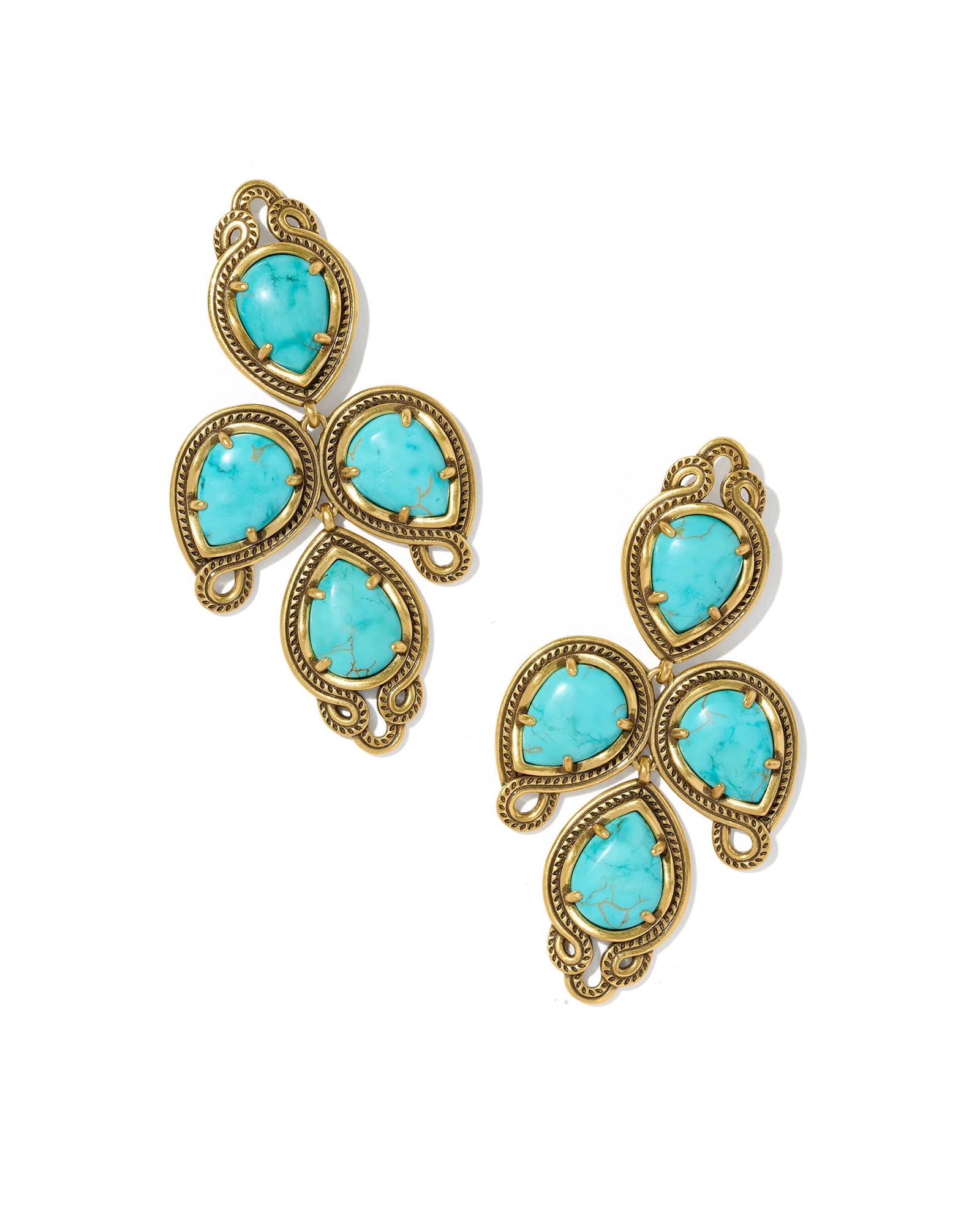 Tedi Vintage Gold Statement Earrings - 1