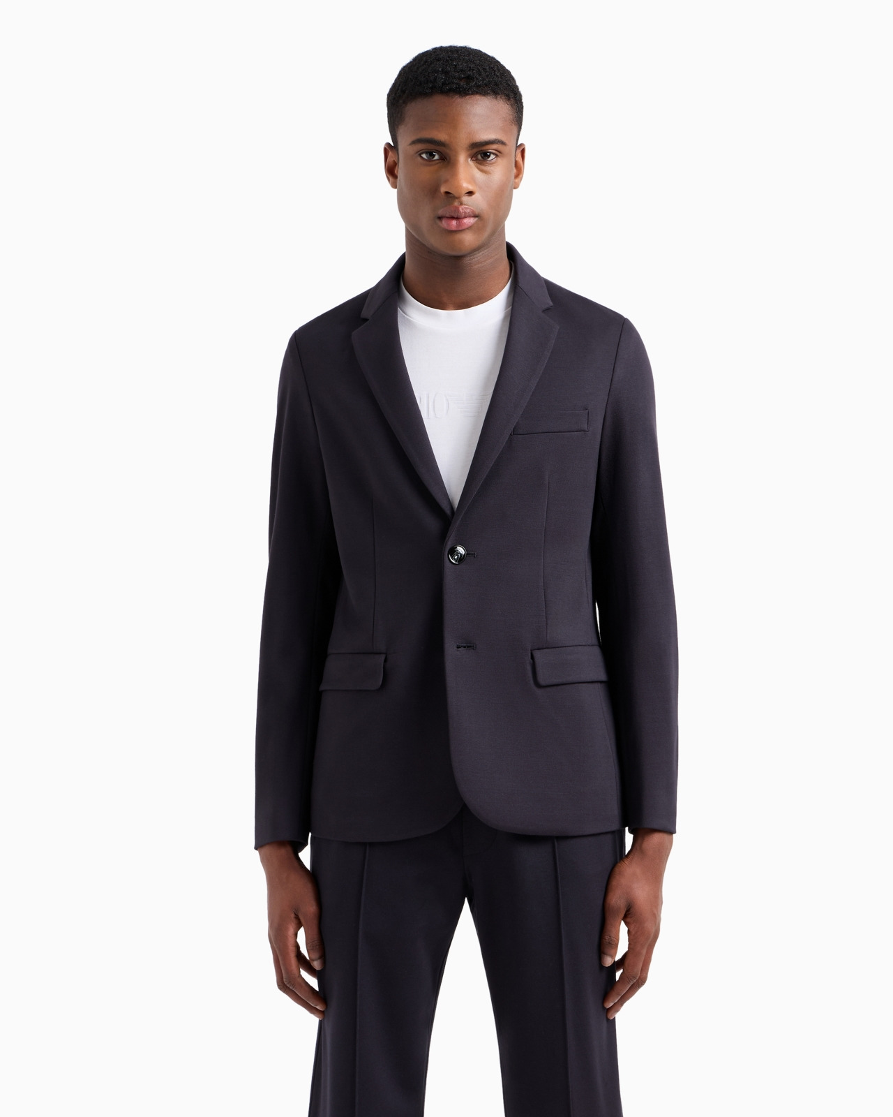 Stitched-jersey single-breasted jacket - 4