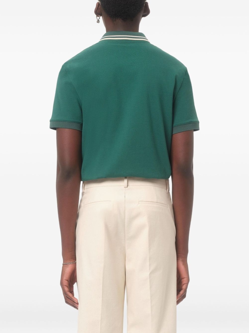 contrast collar polo shirt - 5