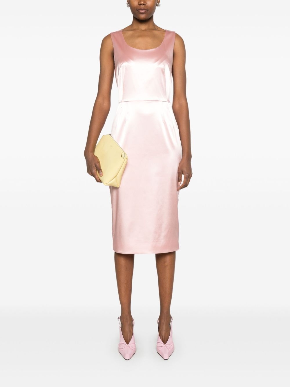 satin midi dress - 2