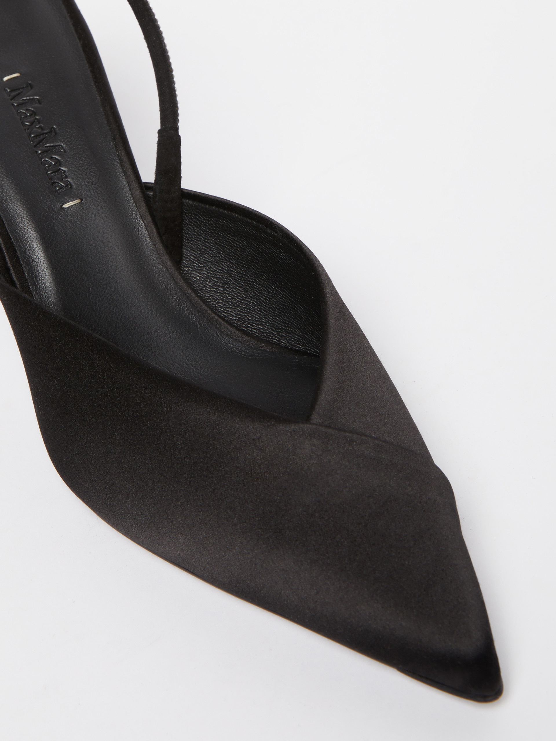 HCRYSTALSLING Satin slingback heels - 4